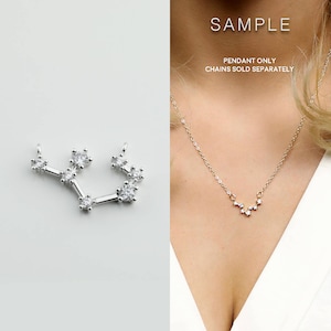 Silver Plated Sagittarius Constellation Pendant Crystal Zodiac Constellation Connector MignonandMignon Constellation Collar - SZCP-SA