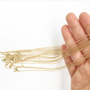 10 pcs DAINTY GOLD necklace chain, Brass Chain, Bar Chain, Mignon and Mignon Supply 10PCHND-G image 1