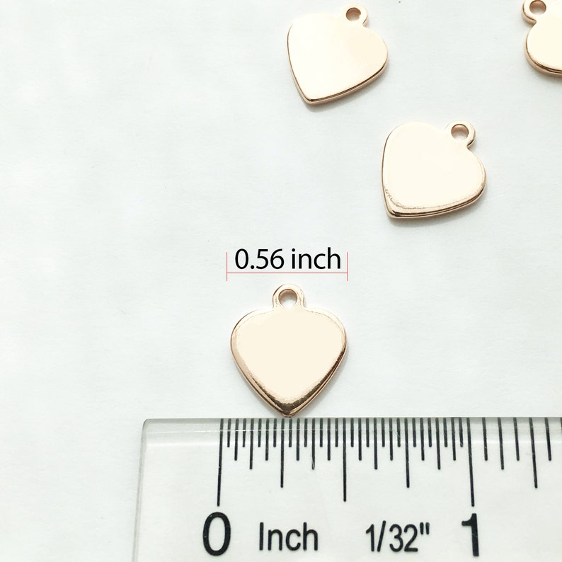 4 Personalized Stamping Blank Heart Disc Ready to Stamp Etsy