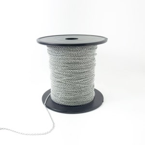 10m SILVER DAINTY cable chain, Delicate Cable chains shiny chain Jewelry Necklace Chain Bulk Chain wholesale jewelry LCHND-S