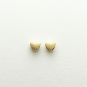 10pcs GOLD Heart Charm, Craft supplies Tools, Jewelry Supply, Beading supplies, Pendants DIY Jewelry 10PCH-G image 2