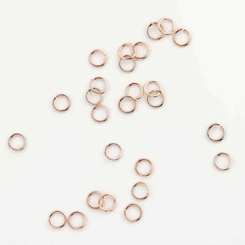 10gApprox. 300ea ROSE GOLD Plated Dainty O Shaped Jump Rings 10GJOD-R image 2