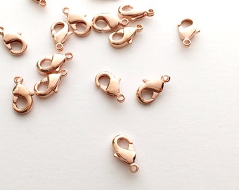 10 pcs ROSEGOLD Lobster Claw Clasp, Gold Clasps Craft supplies Tools Findings Hardware Jewelry Beading Supplies Best selling item 10PLC-R