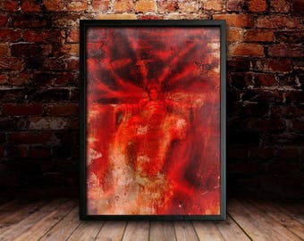 The Artist, Art Print, Heavenfield, Dark Science-Fiction, Wall Decor, Gift, Wall Art, Digital Print (Print Only)