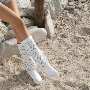 Perforated Boots Etsy
