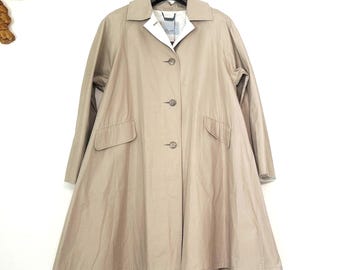 Vintage Aquascutum of London Trench Coat for Ratti – Made in England – Classic Beige – Size L – Women's Trench Coat – 1980s