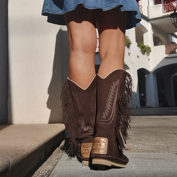 brown spring boots