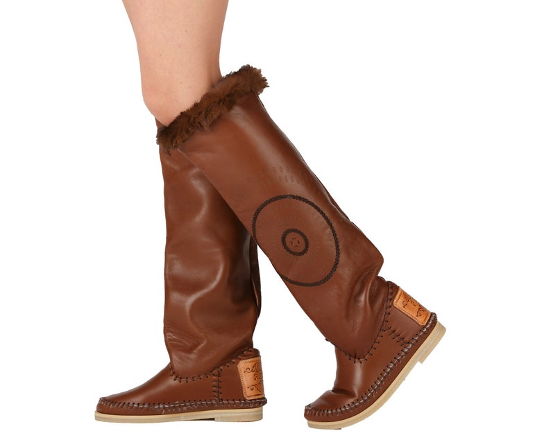 WINTER STAR boot HANDMADE Womens Moccassins Leather Moccassins Boots moccassins Leather womans boots Boots women Women/'s shoes