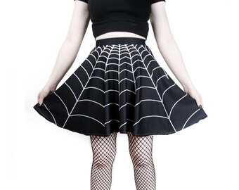 Halloween Skirt Halloween Mini Skirt Witch Costume Spiderweb Skirt Cobweb Skirt Spider Web Skirt Witch Outfit Black Cobweb Skirt