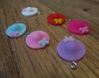 Stitch Marker or Progress Keeper-choice of color Colorful Sun Bonnets-Easter Bonnets-Acrylic