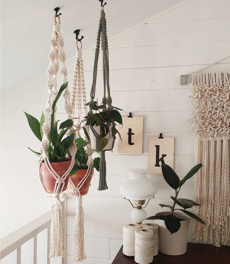 DIY Macrame Plant Hanger Kit Complete Beginner Plant Hanger Etsy