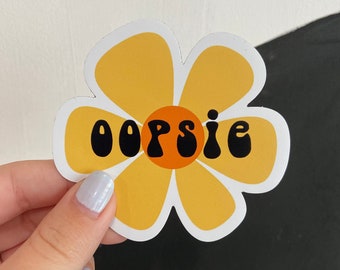 Oopsie Daisy Magnet, 3x3in, Magnet for Fridges, Cars, Dorm Rooms, Lockers