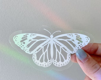 Butterfly Rainbow Maker Sticker, Window Cling, Suncatcher, Prismatic Window Decal
