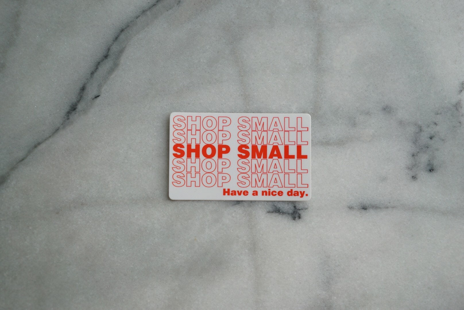 Shop Small Sticker Shop Small Sticker (plastic Bag Style) - 3x1.86 In, Waterproof Vinyl ...