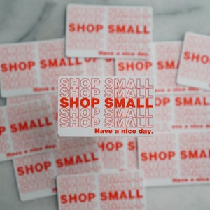 Shop Small Sticker Plastic Bag Style 3x1.86 in, Waterproof Vinyl Sticker for Laptops, Phones, Water Bottles, Planners, Bullet Journals image 1