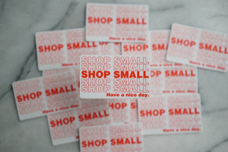 Shop Small Sticker Plastic Bag Style 3x1.86 in, Waterproof Vinyl Sticker for Laptops, Phones, Water Bottles, Planners, Bullet Journals image 1