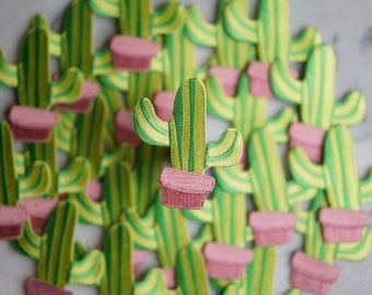 Cactus Patch, 3x2.5 po, Patch brodé en fer pour vestes, sacs à dos, fourre-tout en toile