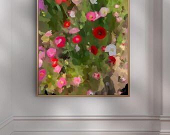 Poppy Painting: Vibrant Floral Canvas Art - Garden Reverie