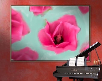 Pink Petals On Teal Dreams
