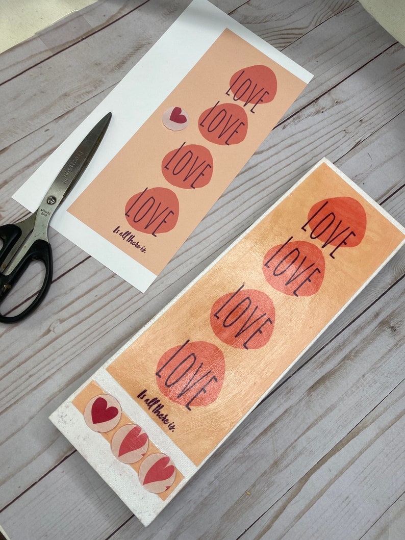 Printable Art Digital Download Valentine's Day Decor DIY hearts and love image 2