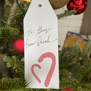 SVG Geschenkanhänger für Ihre Cricut-Cutter, Schneeflocke, Ornament, Süßigkeiten Dosen und Holly Ausschnitte auf traditionelle Geschenk-Tag-Form Bild 4