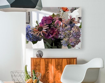 Cone flowers and Hydrangeas