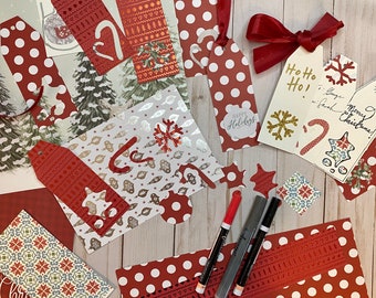 SVG Gift tags for your cricut cutter, snowflake, ornament, candy canes and holly cut outs on traditional gift tag shape