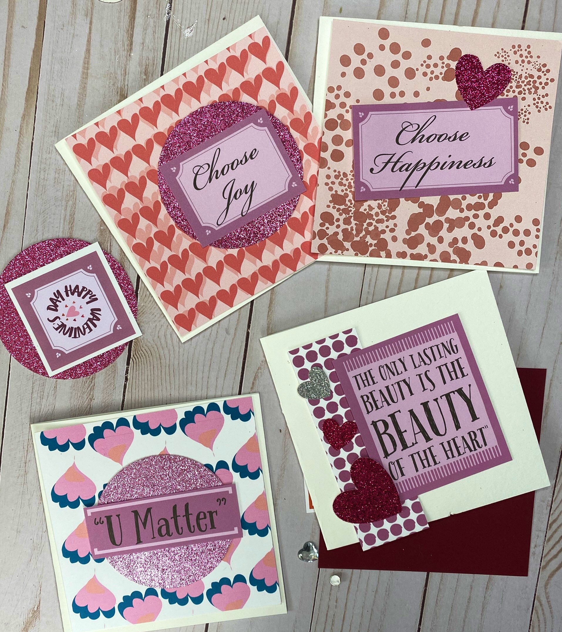SPECIAL ORDER Valentines Day Card Kit DIY Craft - Etsy