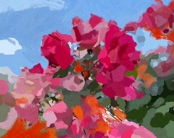 Geraniums in the Garden