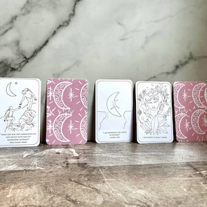 Kit de tarjetas para colorear, afirmaciones positivas, baraja para hacer tú mismo