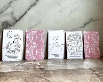 Coloring Affirmation Card Kit – DIY Deck for Mindfulness, Self-Love & Daily Empowerment