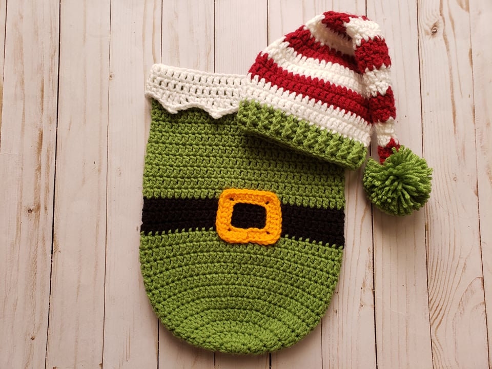 Crochet Pattern for Christmas Stocking Cap, Santa or Elf Hat