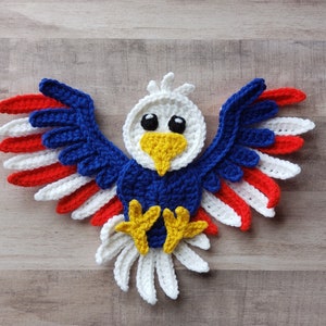 American Bald Eagle Applique Single - Crochet Pattern - Digital Download