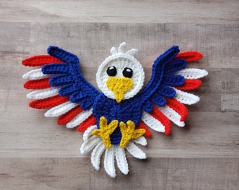 American Bald Eagle Applique Single - Crochet Pattern - Digital Download