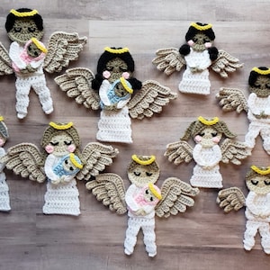 Our Guardian Angels Applique Pack- Crochet Pattern Only- Angels- Guardian Angels- Crochet Applique Pattern