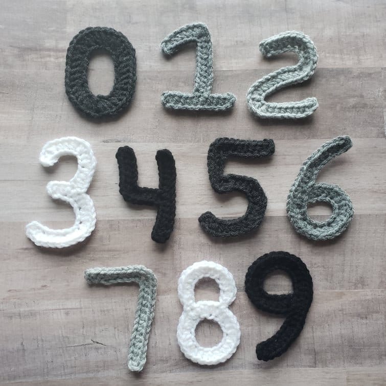 Lowercase Letters and Numbers Applique Pack Crochet Pattern Etsy Canada