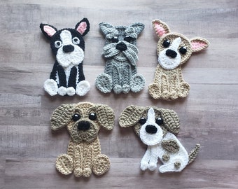 Pups N Stuffs Applique Pack - Crochet Pattern - Digital Download