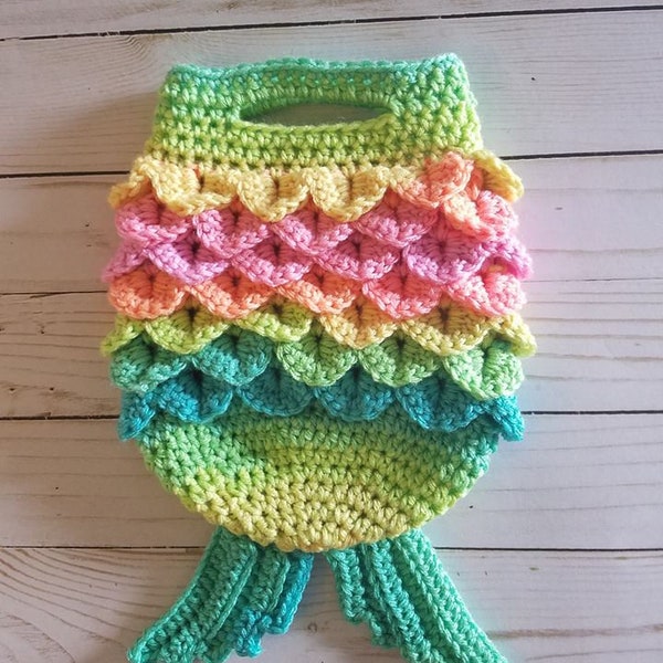 Mermaid Tail Handbag- Crochet Pattern Only