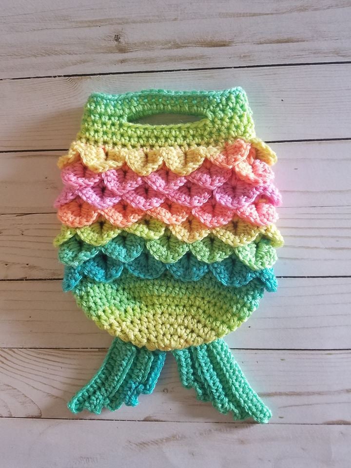 Crochet mermaid purse hotsell