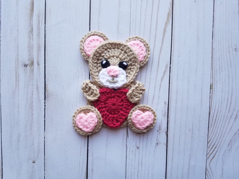 My Sweet Valentine Applique Pack Crochet Pattern Digital Download image 2