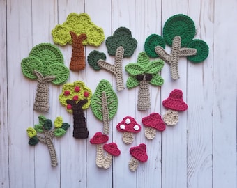 Natures Roots Applique Pack - Crochet Pattern - Digital Download