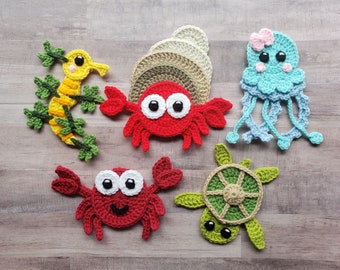 Under The Sea Vol 1 Applique Pack- Crochet Pattern - Digital Download