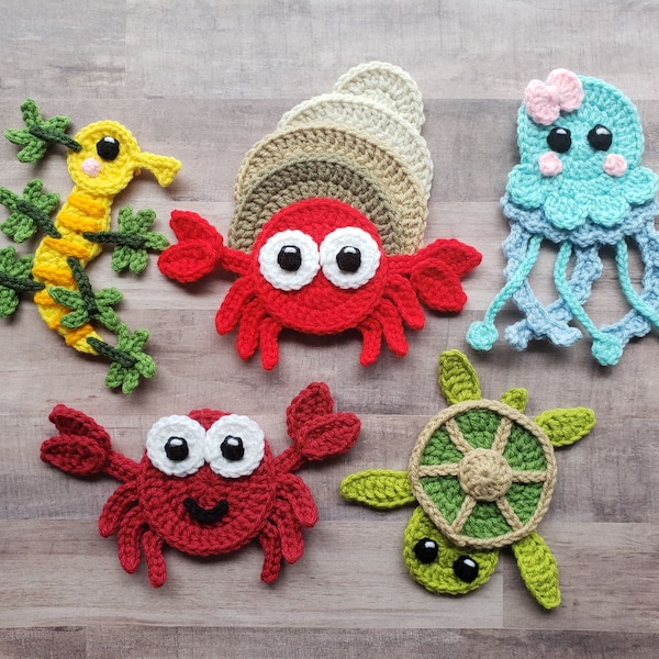 Under The Sea Vol 1 Applique Pack- Crochet Pattern - Digital Download