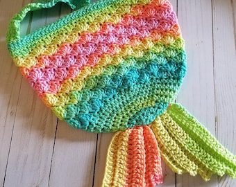 Mermaid Tail Bag- Crochet Pattern Only