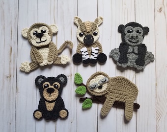 Jungle Venture Applique Pack - Crochet Pattern - Digital Download