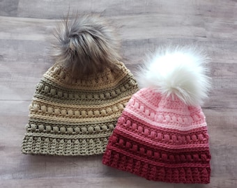 Olympus Beanie-Crochet Hat Pattern- Crochet Beanie Pattern- Fall- Winter- Beanie Pattern- Hat Pattern- Crochet Pattern
