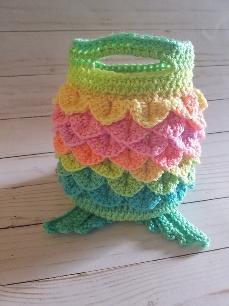 Mermaid Tail Handbag Crochet Pattern Only image 2