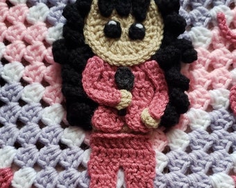 Female Singer Applique- Crochet Pattern Only- Singer- Artist- Role Model- Crochet Applique Pattern