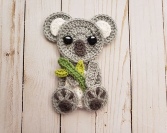 Lala the Koala Applique Single - Patrón de ganchillo - Descarga digital