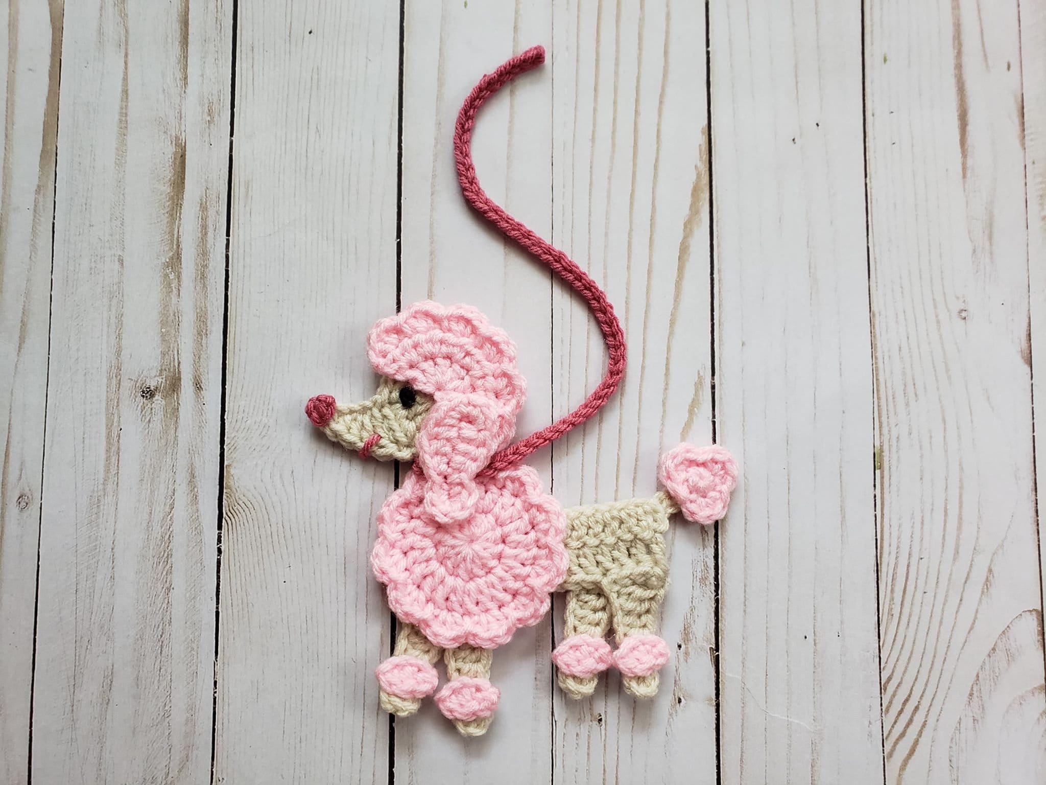 Retro Poodle Applique Pack- Crochet Pattern Only- Poodle- Poodle Skirt  Applique- Retro Poodle- Crochet Applique Pattern